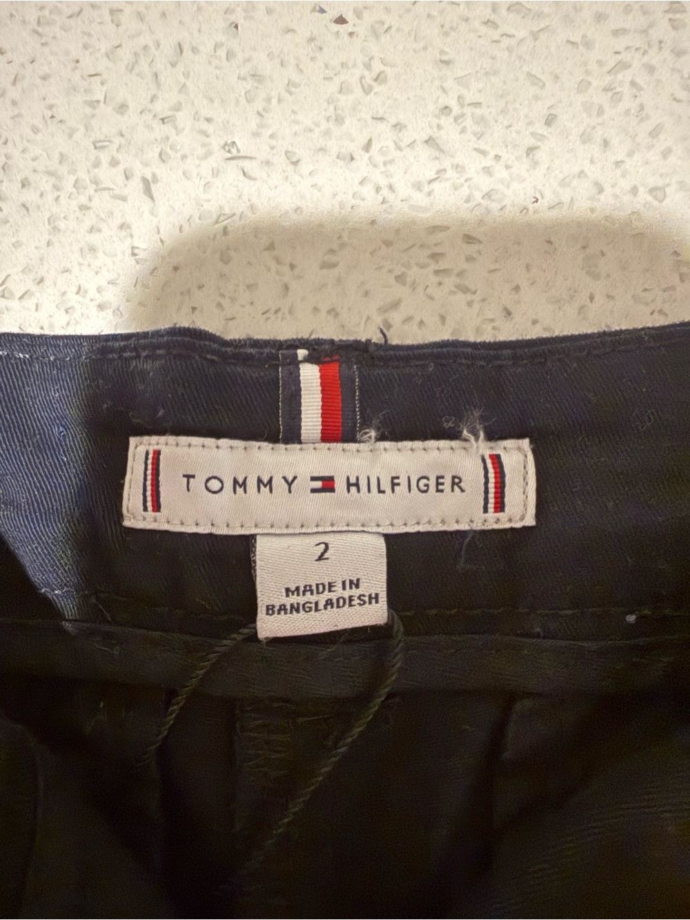 Tommy Hilfiger Navy Pants with Signature Flag Trim